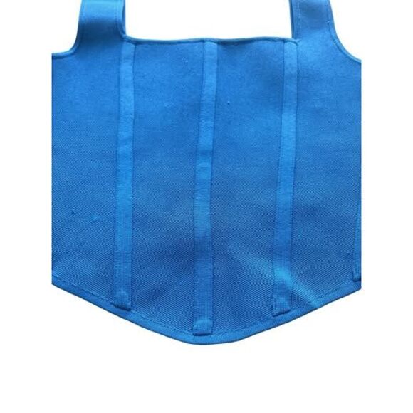 Zara Vibrant Blue Sleeveless Cropped Top Blouse SM - Picture 6 of 8